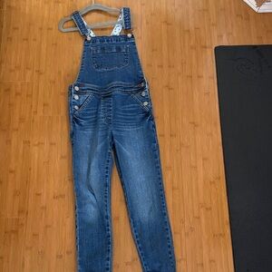 Mini Boden Girls Denim Blue Overalls